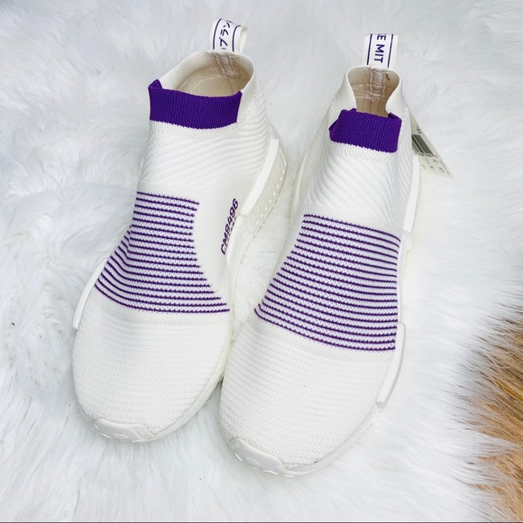 Adidas NMD Primeknit White Purple - Picture 3 of 7